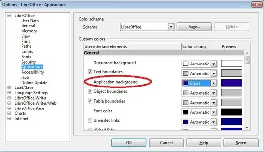 Modify application background color