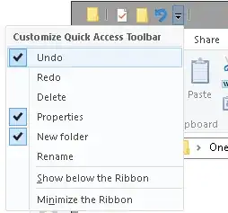Quick access toolbar