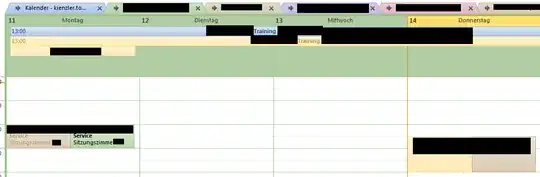 outlook calender, overlay mode, identical entries by different persons