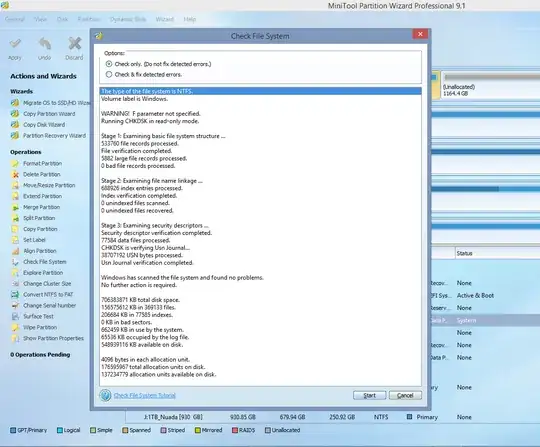 Screenshot: No Disk Errors with Chkdsk