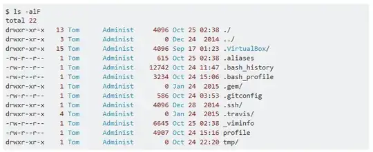 Screenshot of syntax-highlighted code snippet from linked answer