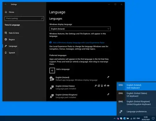 windows language settings