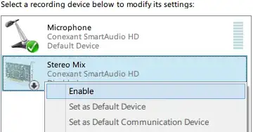 Enable Stereo Mix
