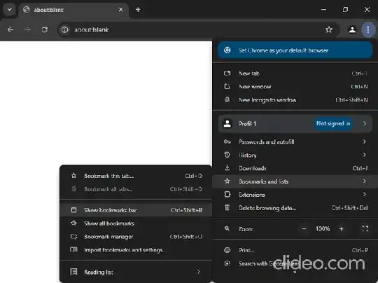 Animation of the steps