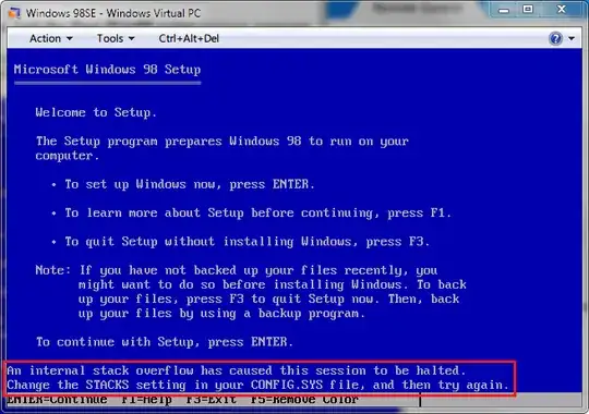 "An internal stack overflow has caused this session to be halted. Change the STACKS setting in your CONFIG.SYS file, and then try again."
