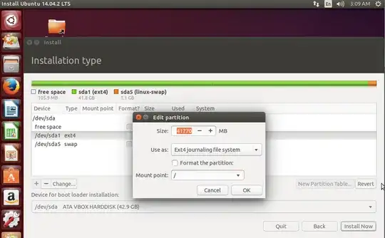 Root filesystem selection.