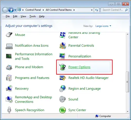 Power Options in the Control Panel