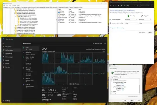 Cannot disable parking despite registry change
