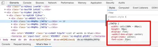 devtools with italic css hilighted