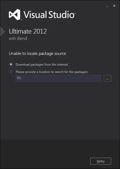 Visual Studio 2012 Prompt for Source