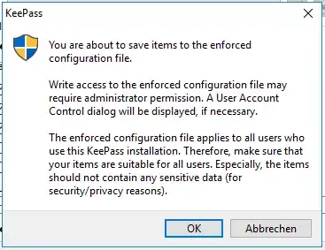 KeePass2 popup windows about enforced configuration