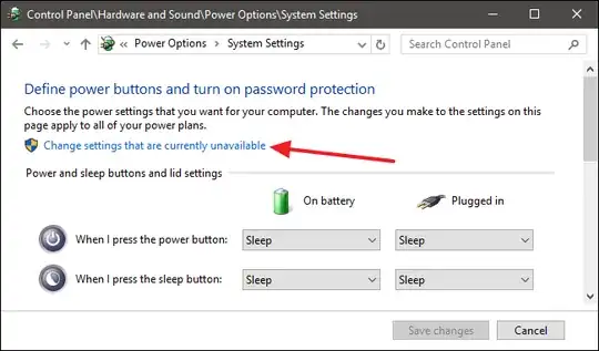 Change settings that are currently unavailable