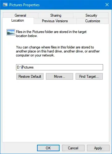 Pictures Properties Image Example