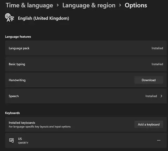 UK Language options UK Language options