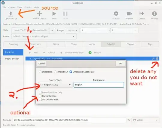 Handbrake visualization