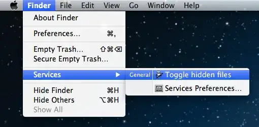 Toggling hidden files