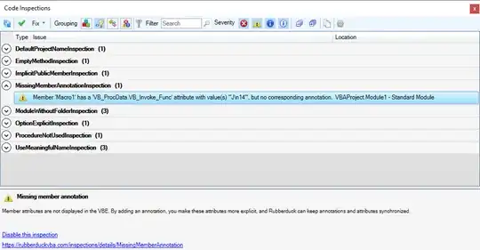 Rubberduck inspection warning about a missing annotation