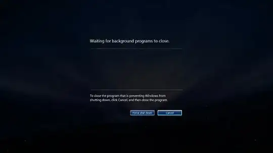 Waiting for background programs to close.