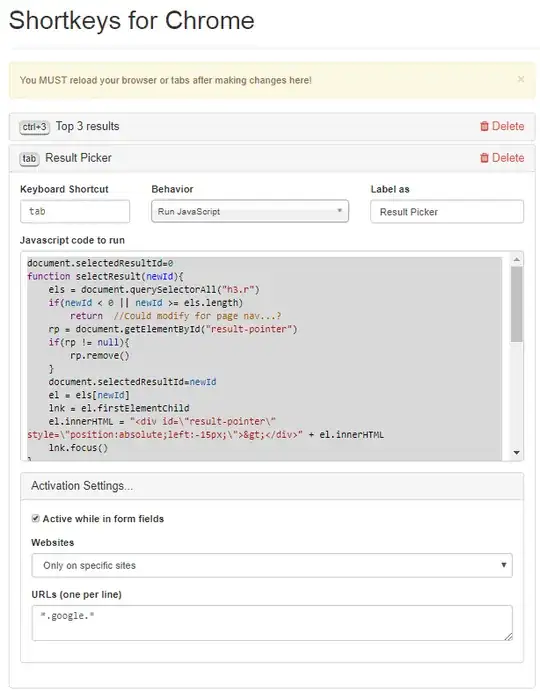ShortKeys Options Page