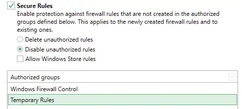 Here's what the configuration looks like