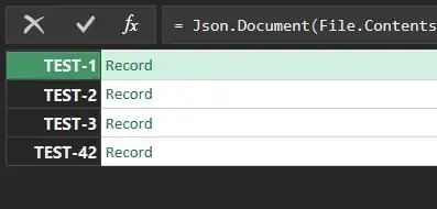 Json data imported to Power Query