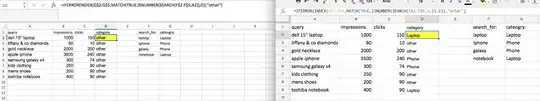left Microsoft Excel, right Google Sheets