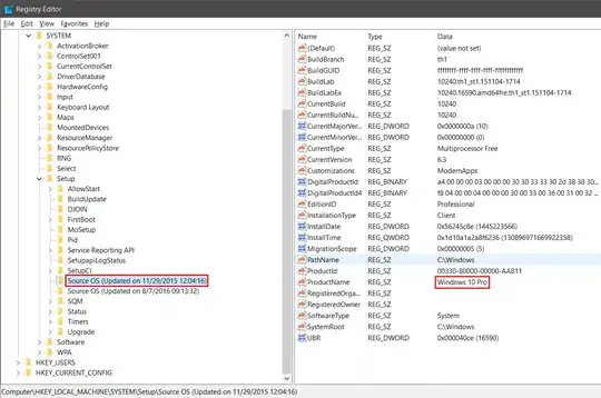 Registry Upgrade - Source OS 1511