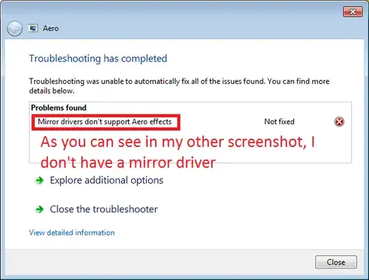 Here's the real error