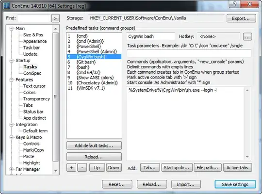 Screenshot of CygWin bash in ConEmu