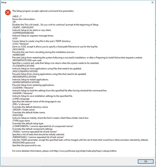 The Git CMD help screen