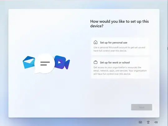 Windows 11 Pro signup page.