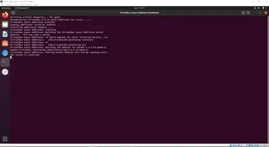VirtualBox screen big yey