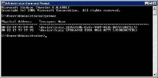 getmac mac address of network adapter