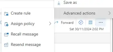 Screenshot of Resend Message pop-up
