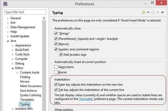 Java Editor Typing preferences