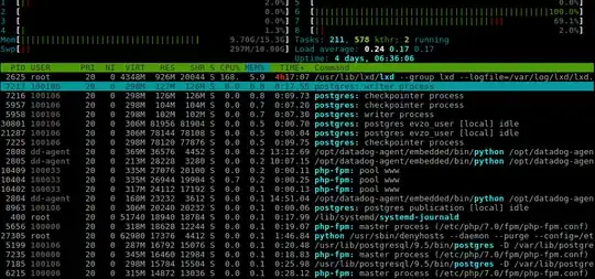 htop screen