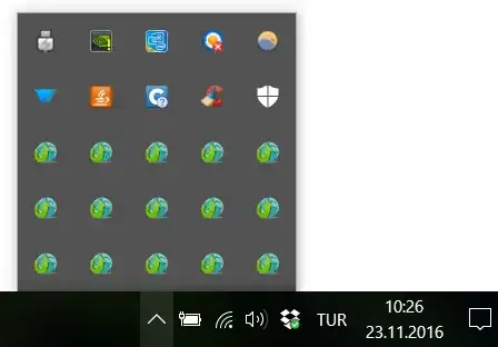Weird green icons.