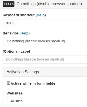 Shortkeys add-on Settings
