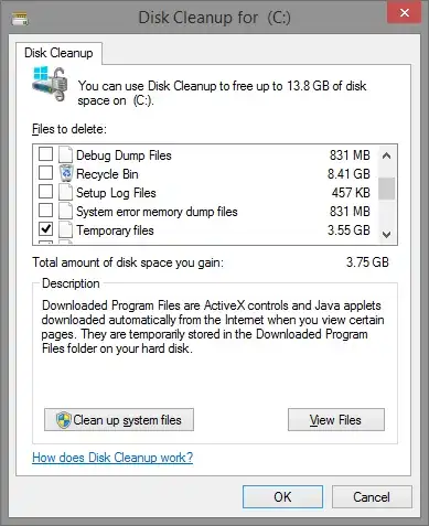 Disk Cleanup Wizard
