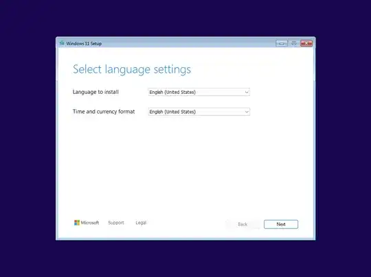 Select language settings