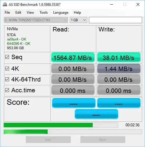 SSD benchmark