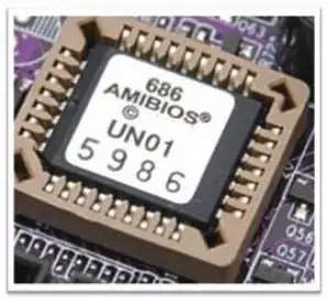 This is a picture of an old BIOS chip