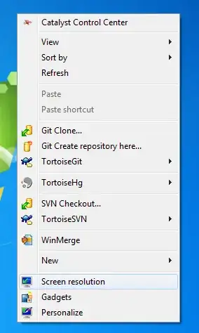 Desktop context menu