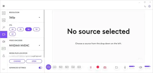 Logitech capture settings