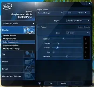 intel graphics control panel