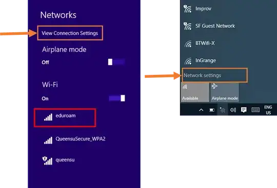 Connection/Network settings option
