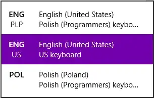 Layout selecting indicator