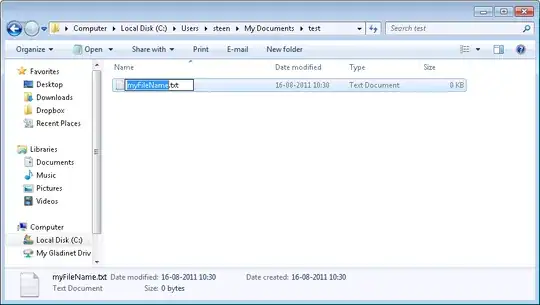 File name selected after pressing F2