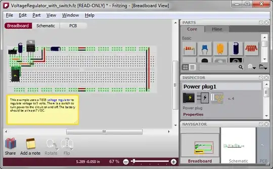 Fritzing breadboard view