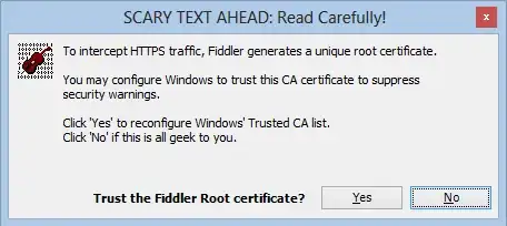 Screenshot of a Fiddler built-in warning